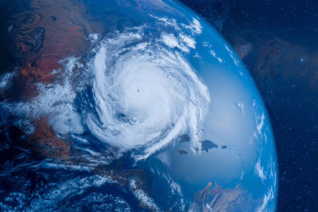 Satellite imagery captures Hurricane Helene swirling over the United States