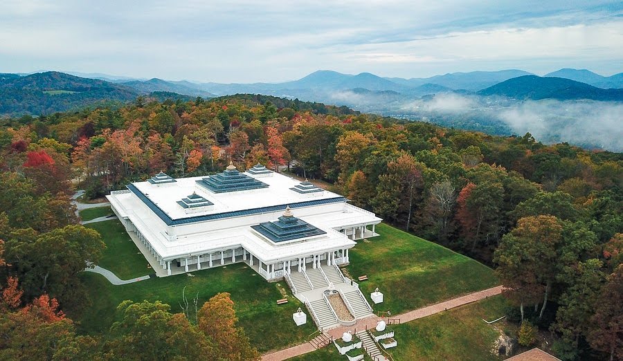 aerial of The Art of Living Retreat Center